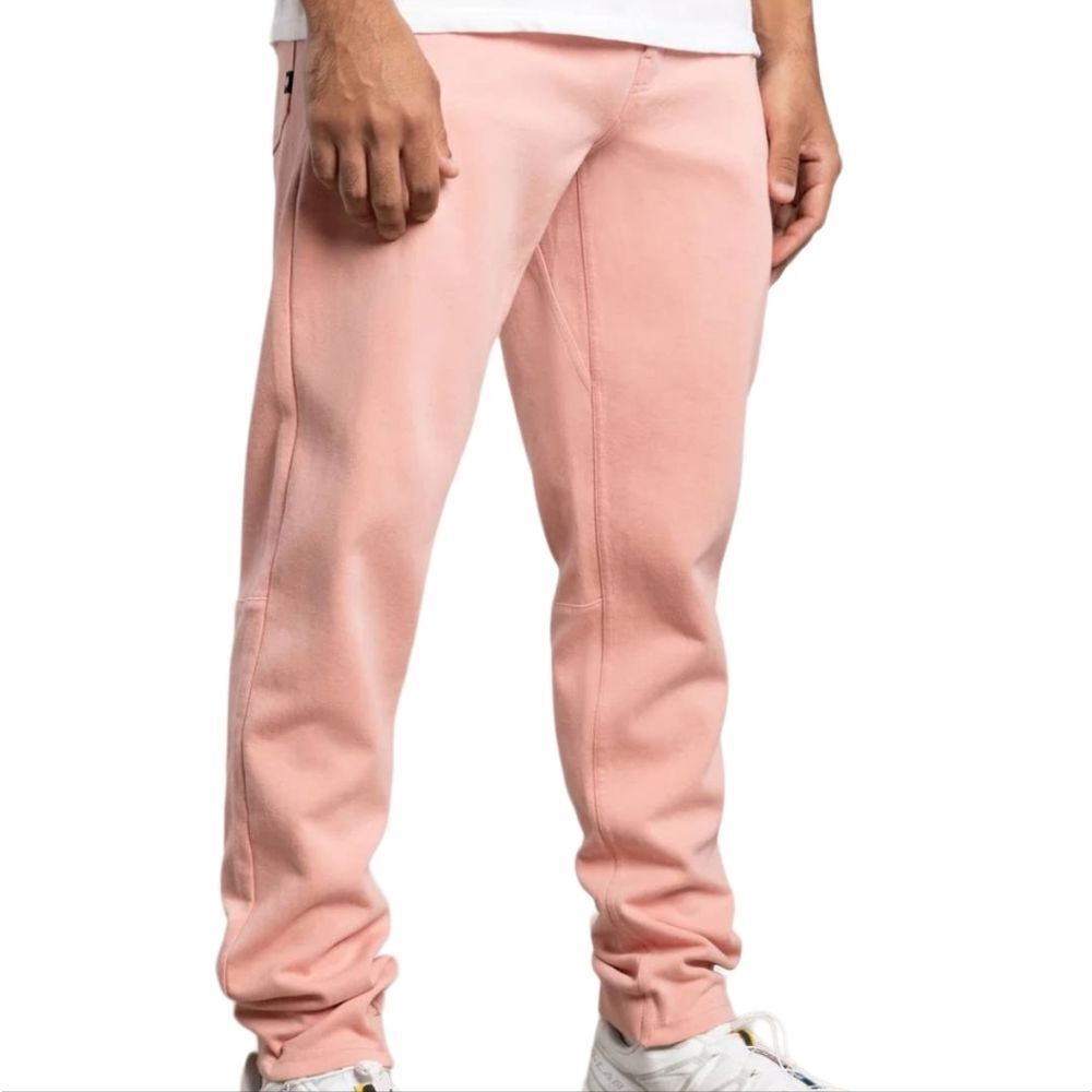 NWT 686 M Pink Rosette Everywhere Performance Double Knit Jogger Pants